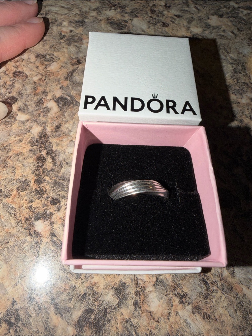 Pandora Twisted Single Stackable Ring - Picture 6 of 15